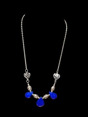 Hand Crafted Lapis Chain Necklace